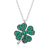 Silver Four Leaf Clover Women's Necklace